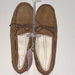 Auden Tan Suede Moccasin Slippers